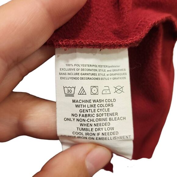 Fanatics Men's Red Long Sleeve NFL Washington Redskins Hoodie Medium - Picture 3 of 12